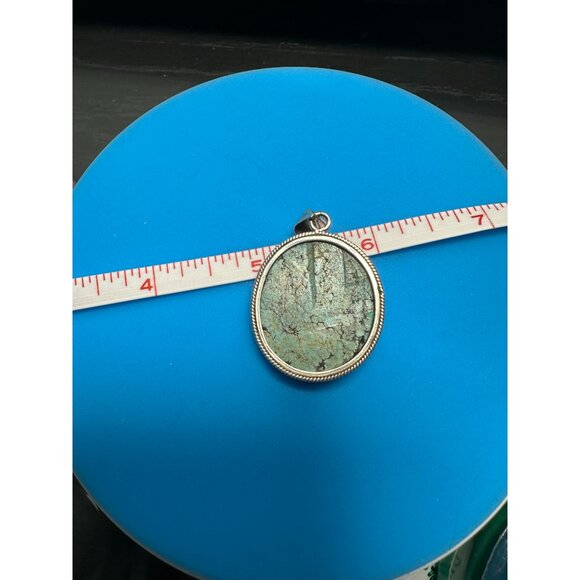 VTG Sterling Silver and Turquoise Pendant 10 grams - Picture 2 of 5